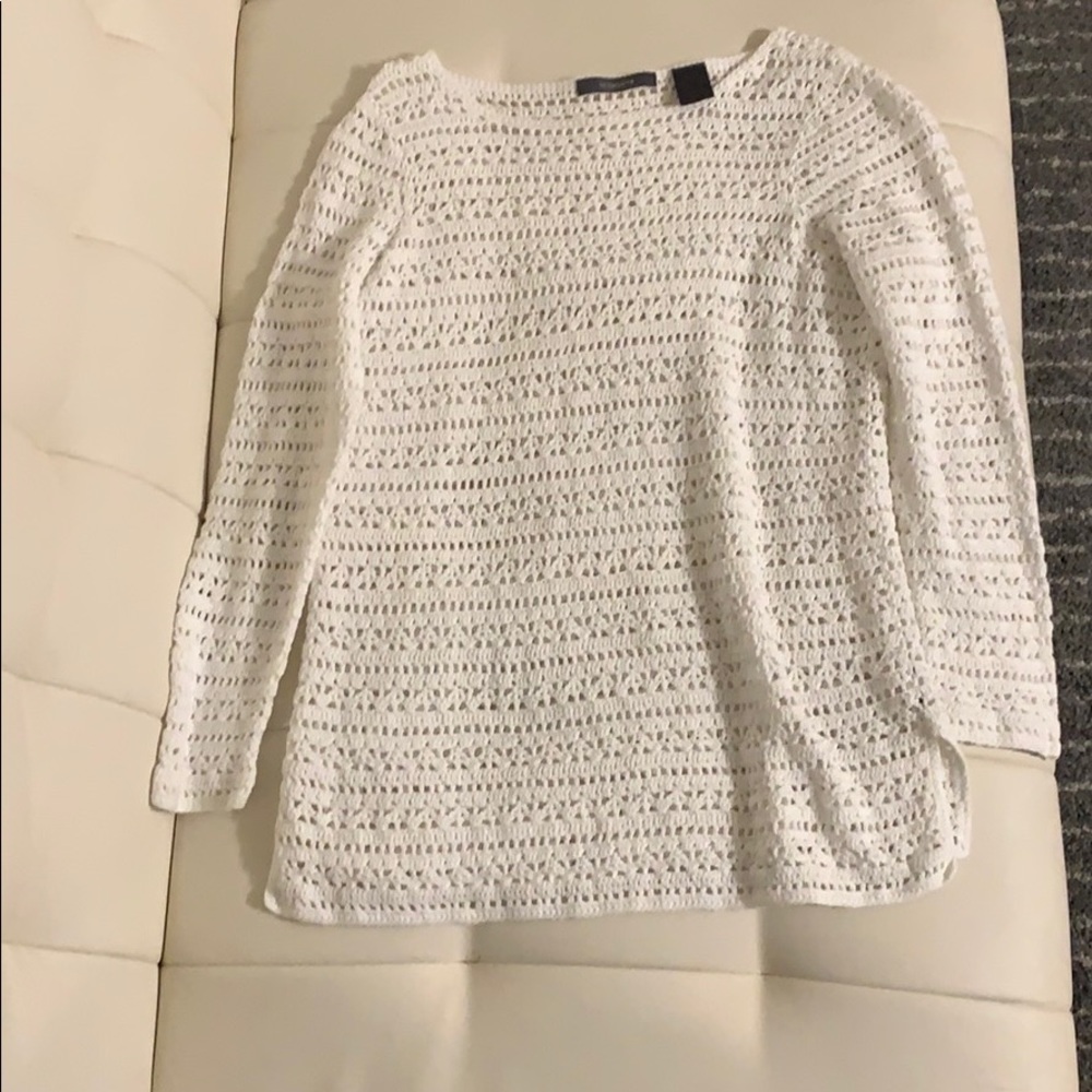 [SOLD] Liz Claiborne White Knit Sweater Petite
